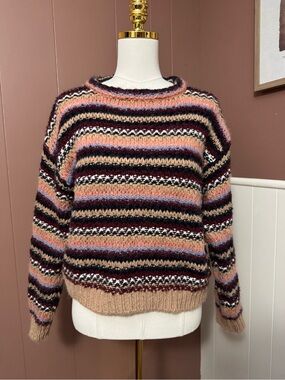 Elsamanda Wool/Alpaca Blend Relaxed Fit Knit Sweater